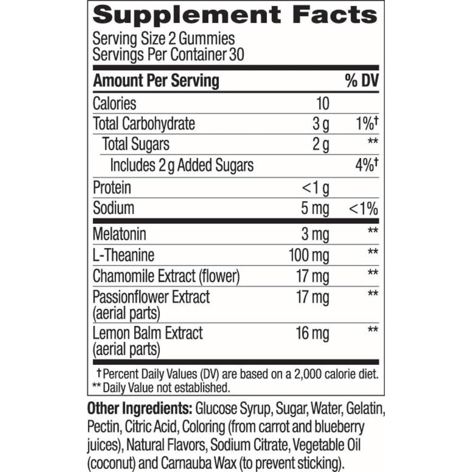 OLLY Sleep Gummy, 3 Mg Melatonin, L-Theanine, Chamomile, And Lemon Balm Extracts, Blackberry Flavor, 30 Day Supply - 60 Count (Packaging May Vary),