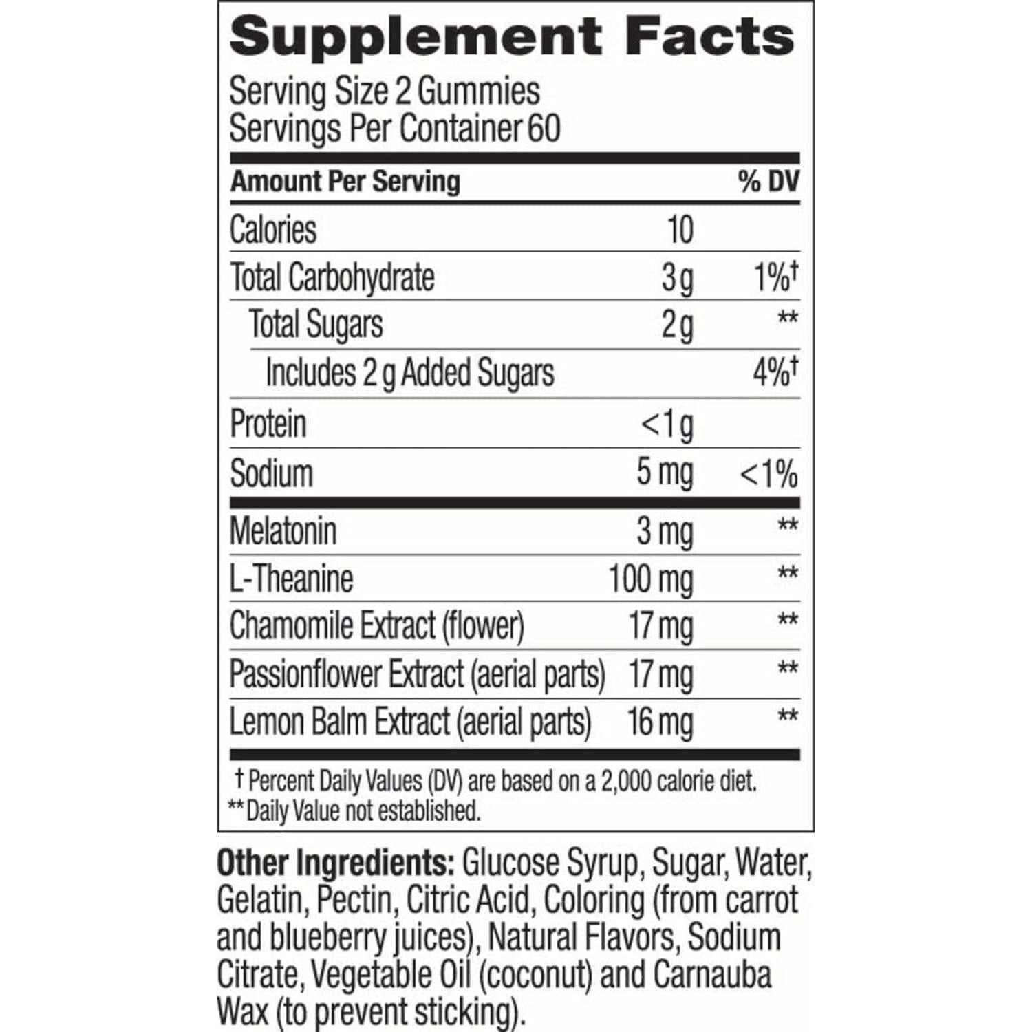 OLLY Sleep Gummy, 3 Mg Melatonin, L-Theanine, Chamomile, And Lemon Balm Extracts, BlackBerry Flavor, 60 Day Supply - 120 Count (Packaging May Vary),