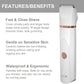 OLOV OLOV Electric Body Hair Trimmer - Groin Trimmer For Men - Bikini Trimmer Women - Wet/Dry Shaver Groomer, Replaceable Ceramic Blade Heads, USB Recharge Dock, Waterproof Hygiene Razor, White