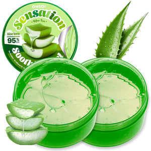 Innerest Onsoi 95% Aloe Vera & Cactus Soothing Gel, 2-Pack, Sunburn Relief & Hydration Treatment