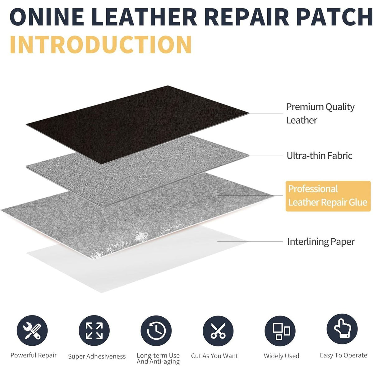 ONine Leather Repair Patch Leather Repair Tape, 3 X 60 Inches Leather Repair Patch For Furniture,Vinyl Repair Kit Leather Couch Patch For Sofas, Furniture, Car Seats(Dark Brown-Fine Grain),