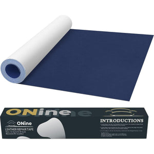 ONine Leather Repair Patch Leather Repair Tape, 12 X 48 Inches Leather Repair Patch For Furniture,Vinyl Repair Kit Leather Couch Patch For Sofas, Furniture, Car Seats, Office Chairs(Blue #2),