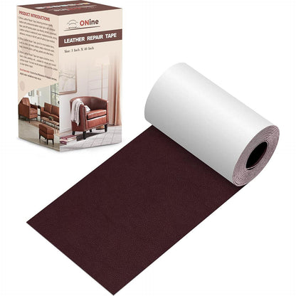 ONine Leather Repair Patch Leather Repair Tape, 3 X 60 Inches Leather Repair Patch For Furniture,Vinyl Repair Kit Leather Couch Patch For Sofas, Furniture, Car Seats, Office Chairs(Mulberry),782899171411