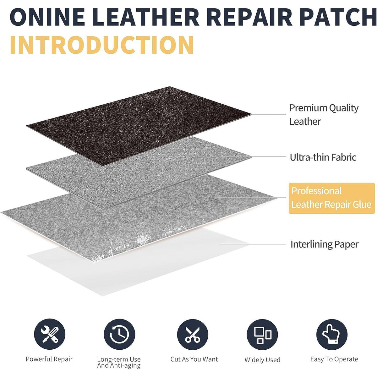ONine Leather Repair Patch Leather Repair Tape, 3 X 60 Inches Leather Repair Patch For Furniture,Vinyl Repair Kit Leather Couch Patch For Sofas,Furniture,car Seats,Chairs(Black Brown),