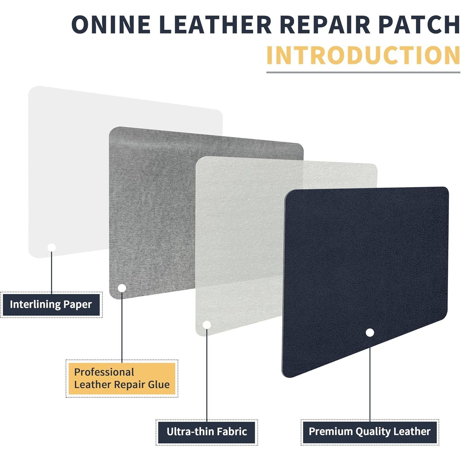 ONine Leather Repair Patch Leather Repair Tape, 12 X 48 Inches Leather Repair Patch For Furniture,Vinyl Repair Kit Leather Couch Patch For Sofas,Furniture,Car Seats,Chairs(Blue -Fine Grain),