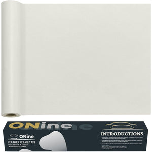 ONine Leather Repair Patch Leather Repair Tape, 12 X 48 Inches Leather Repair Patch For Furniture,Vinyl Repair Kit Leather Couch Patch For Sofas, Furniture, Car Seats, Office Chairs(White),