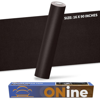 ONine Leather Repair Patch Leather Repair Tape, 16 X 90 Inches Leather Repair Patch For Furniture,Vinyl Repair Kit Leather Couch Patch For Sofas, Furniture, Car Seats(Dark Brown-Fine Grain),