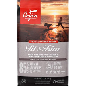 ORIJEN Fit And Trim Dry Dog Food, Grain Free Dry Dog Food, Fresh Or Raw Ingredients, 23.5lb,