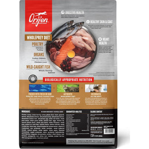 Orijen Original Cat Food Grain Free High Protein Dry Food for All Life Stages 4 lb Bag