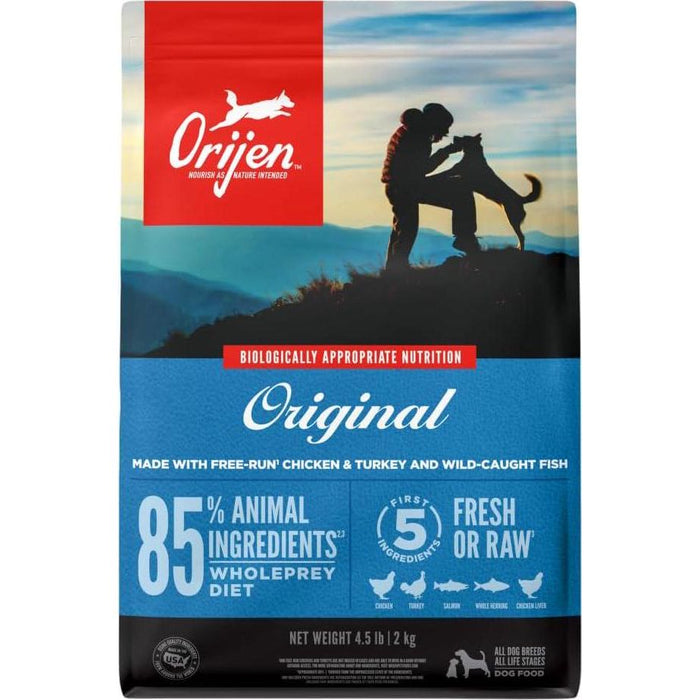 Orijen Original Dry Dog Food, Grain-Free, 4.5 lb, Fresh or Raw Ingredients, Ideal for All Life Stages