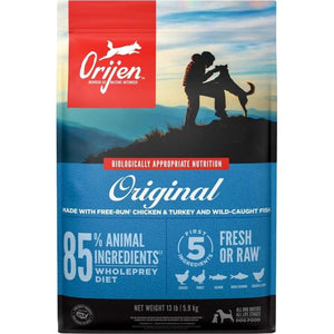 ORIJEN Original Dry Dog Food, Grain Free Dog Food For All Life Stages, Fresh Or Raw Ingredients, 13 Lb,