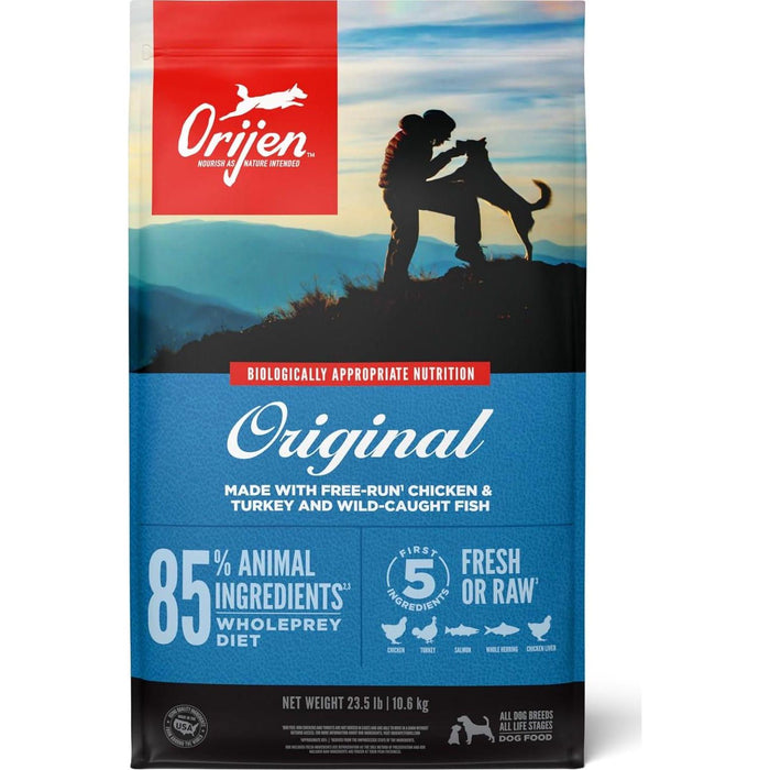 Orijen Original Dry Dog Food, Grain-Free, Fresh or Raw Ingredients, All Life Stages, 23.5 lb