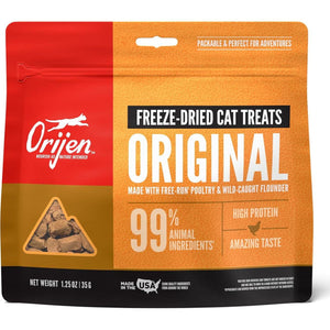 ORIJEN Original Freeze Dried Cat Treats, Grain Free Treats For Cats, Raw Animal Ingredients, 1.25oz,