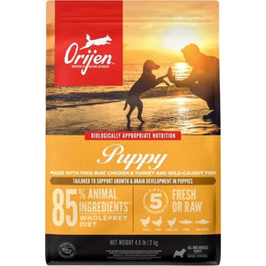 ORIJEN Puppy Dry Dog Food, Grain Free Dry Dog Food For Puppies, Fresh Or Raw Ingredients, 4.5lb,