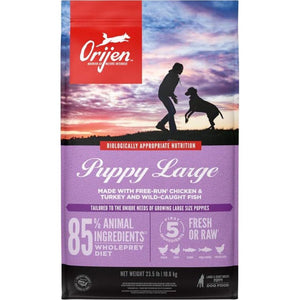 ORIJEN Puppy Large Dry Dog Food, Grain Free Dry Dog Food For Puppies, Fresh Or Raw Ingredients, 23.5lb,