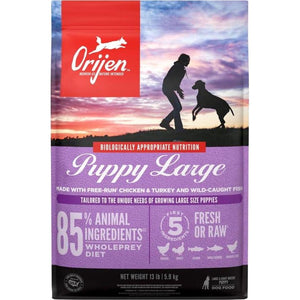 ORIJEN Puppy Large Dry Dog Food, Grain Free Dry Dog Food For Puppies, Fresh Or Raw Ingredients, 13lb,