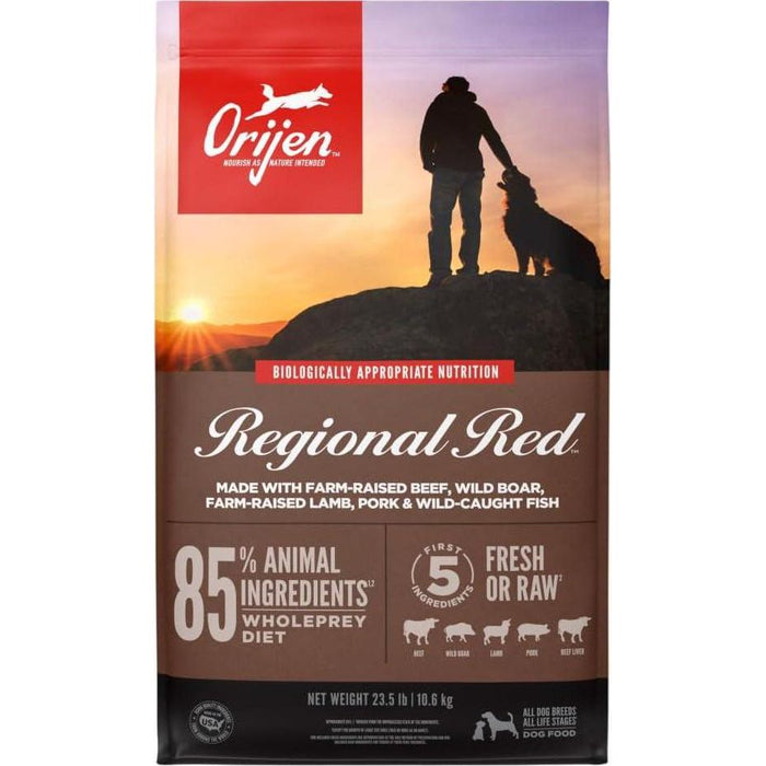 Orijen Regional Red Dry Dog Food, Grain-Free, Poultry-Free, Fresh or Raw Ingredients, 23.5lb