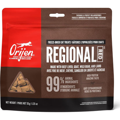 ORIJEN Regional RED Freeze Dried Cat Treats, Grain Free Treats For Cats, WholePrey Ingredients, 1.25oz,