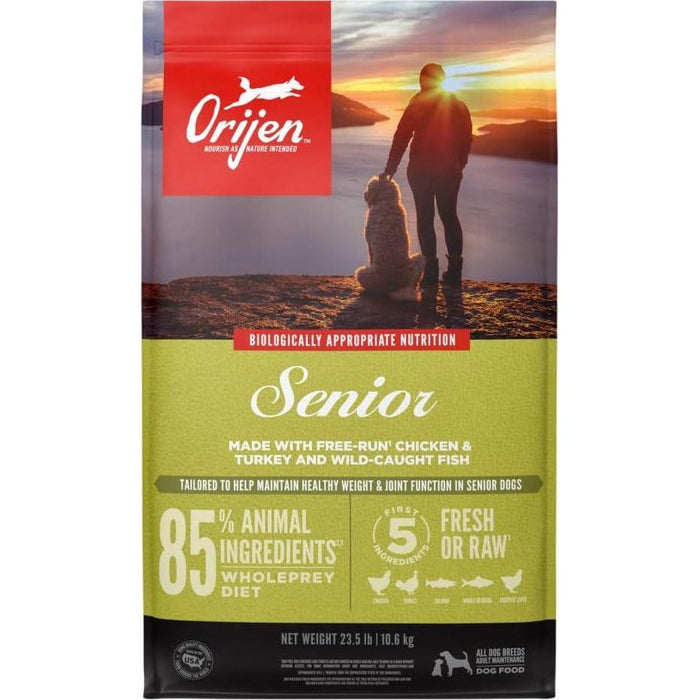 Orijen Senior Dry Dog Food, Grain-Free, 23.5lb, Fresh or Raw Ingredients for Senior Dogs