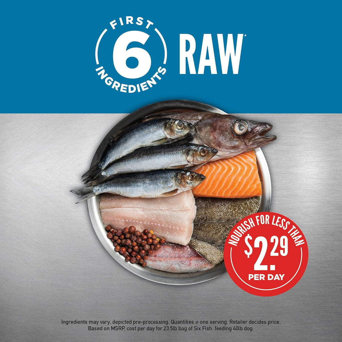 ORIJEN Six Fish Dry Dog Food, Grain Free And Chicken Free Dog Food, Fresh Or Raw Ingredients, 23.5lb,