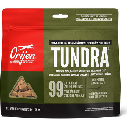 ORIJEN Tundra Freeze Dried Cat Treats, Grain Free Treats For Cats, WholePrey Ingredients, 1.25oz,
