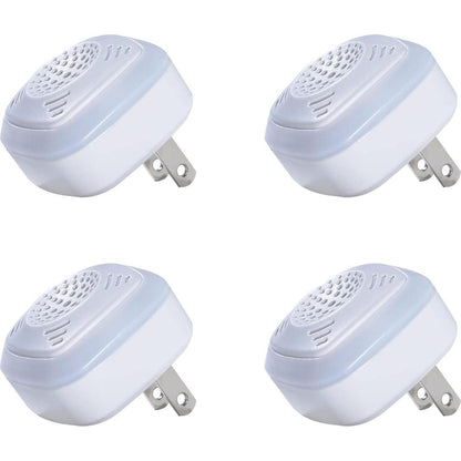OW-5 Ultrasonic Rodent Repellers 4 Pack, Effectively Repel Rodents While 100% Silent And Safe To Humans And Non-Rodent Pets, White,850027078373