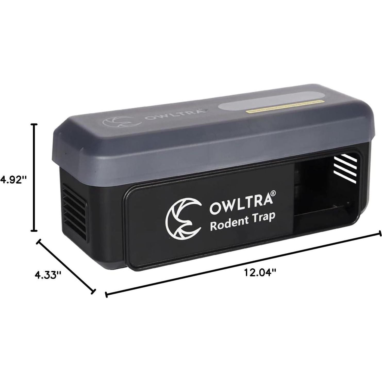 OW-7 In-/Outdoor Electric Rodent Trap, Instant Kill Mouse And Rat Zapper With Waterproof Cover, Sound And Light Alarm, And Batteries Or USB Power Source, Waterproof Grade IPX4, Black,810105180299