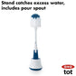 OXO Tot Bottle Brush With Nipple Cleaner And Stand - Navy,719812942292