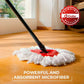 O-Cedar EasyWring Microfiber Spin Mop & Bucket Floor Cleaning System, 2 Extra Refills, Red & Gray