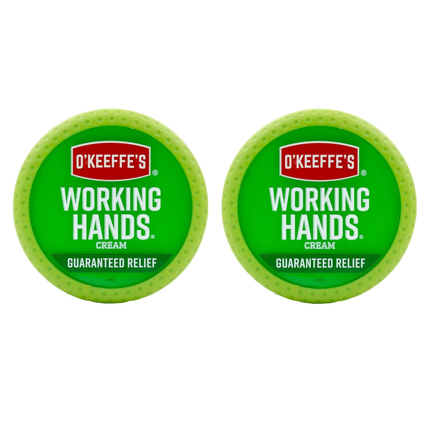 O'Keeffe's Working Hands Hand Cream For Extremely Dry; Cracked Hands; 3.4 Ounce Jar; (Pack 2),