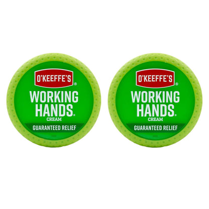 O'Keeffe's Working Hands Hand Cream For Extremely Dry; Cracked Hands; 3.4 Ounce Jar; (Pack 2),