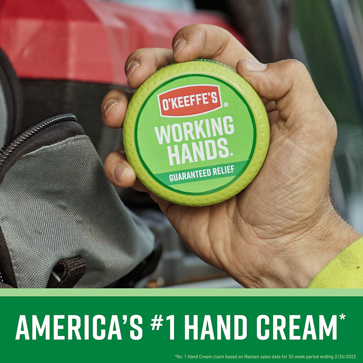 O'Keeffe's Working Hands Hand Cream For Extremely Dry; Cracked Hands; 3.4 Ounce Jar; (Pack 2),