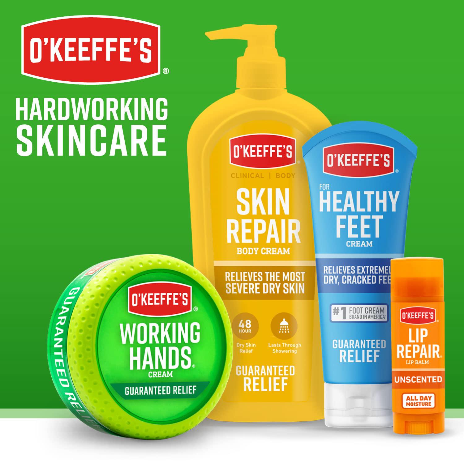 O'Keeffe's Working Hands Hand Cream For Extremely Dry; Cracked Hands; 3.4 Ounce Jar; (Pack 2),
