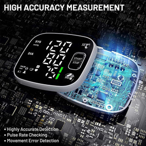 Oklar Blood Pressure Monitor, Rechargeable Wrist Digital BP Machine, Voice Broadcast, 240 Memory Storage, 2 Users, Includes Carrying Case