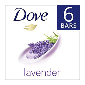 Dove Beauty Bar Relaxing Lavender & Chamomile Soap (Pack Of 6) 106g Each