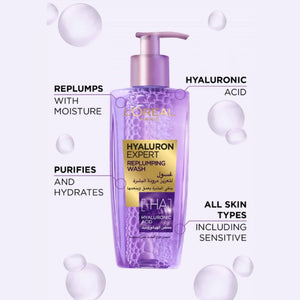 L'Oreal Paris Hyaluron Expert [+HA] Hyaluronic Acid Replumping Face Wash 200ml