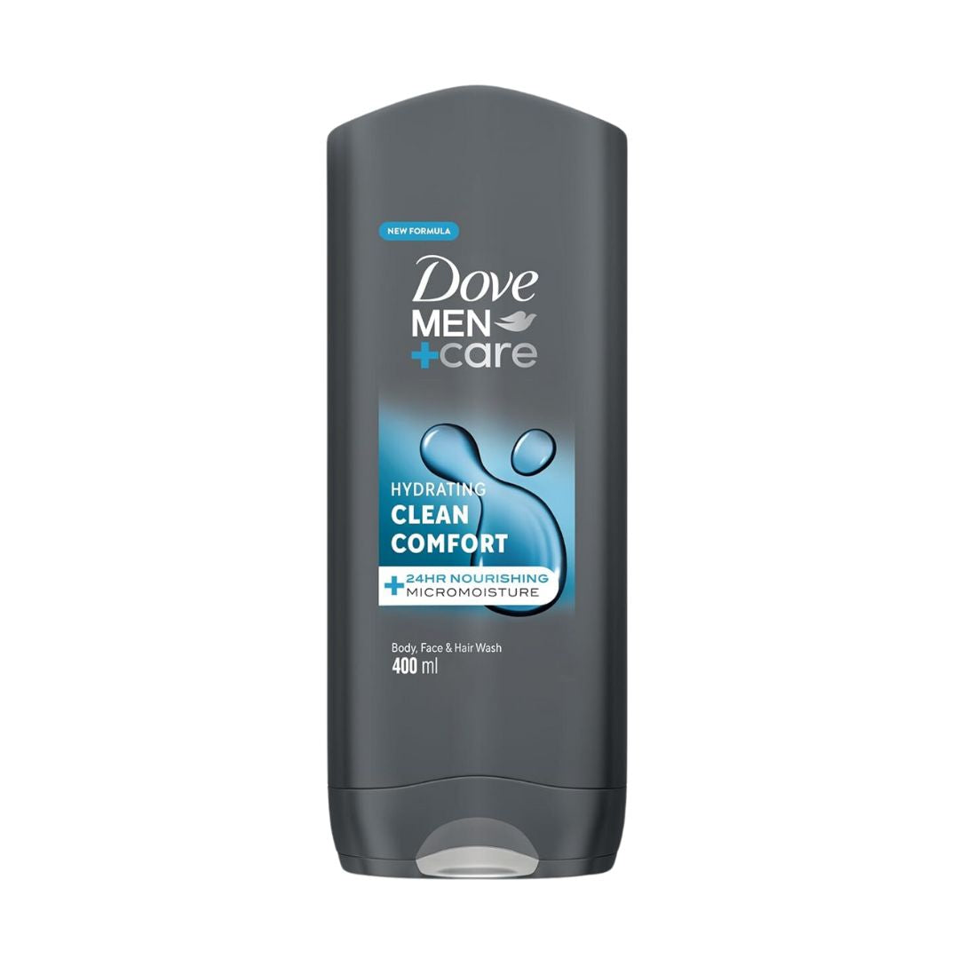 Dove Men +Care Hydrating Clean Comfort Body + Face Wash 400ml,8717644683149,