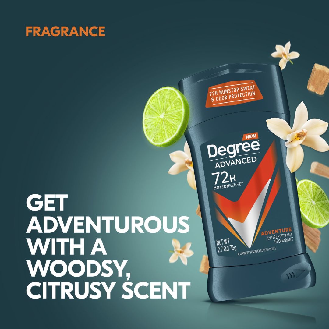 Degree Men Advanced Adventure Antiperspirant Deodorant Stick 76g,079400061478,
