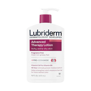 Lubriderm Advanced Therapy Itchy, Extra Dry Skin Fragrance Free Body Lotion 473ml