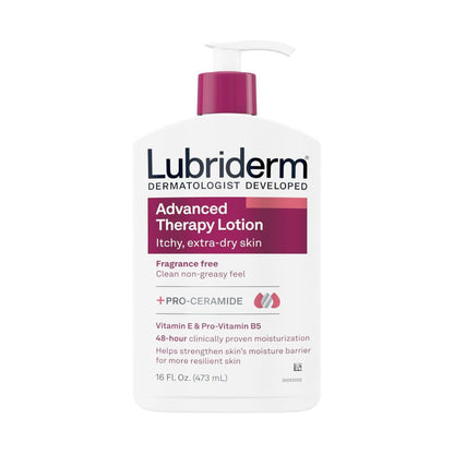 Lubriderm Advanced Therapy Itchy, Extra Dry Skin Fragrance Free Body Lotion 473ml