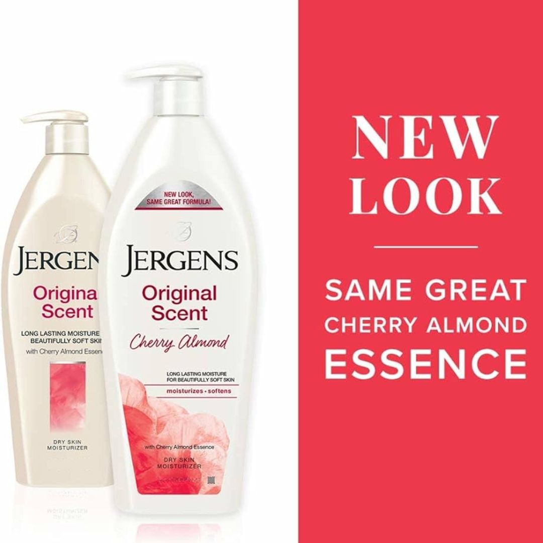 Jergens Original Scent Cherry & Almond Essence Dry Skin Moisturizer  400ml new look