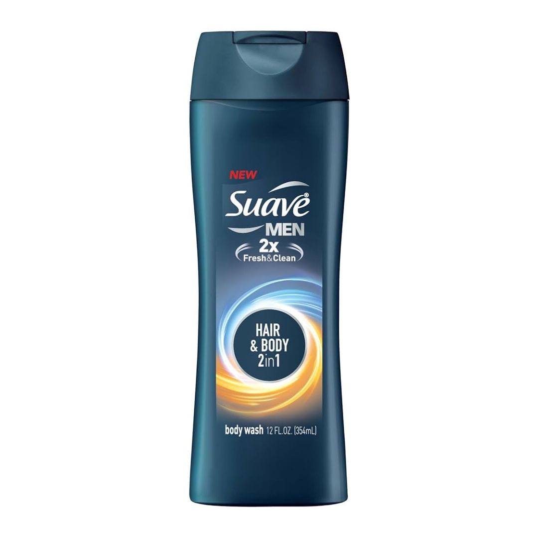 Suave Men 2X Fresh & Clean Hair & Body 2-In-1 Body Wash 354ml