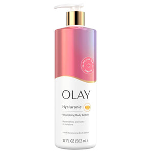 Olay Olay Body Lotion Nourishing And Hydrating For Women With Hyaluronic Acid, 24hr Moisturizing, Vitamin E And Vitamin B3 Complex, Fast Absorbting Formula, 17 Fl Oz