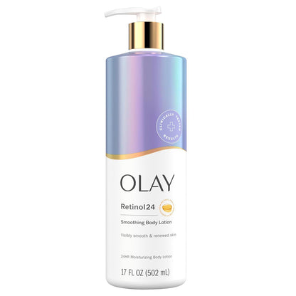 Olay Olay Body Lotion Smoothing For Women With Retinol, 24hr Moisturizing, Vitamin E And Vitamin B3 Complex, Fast Absorbing Formula, 17 Fl Oz