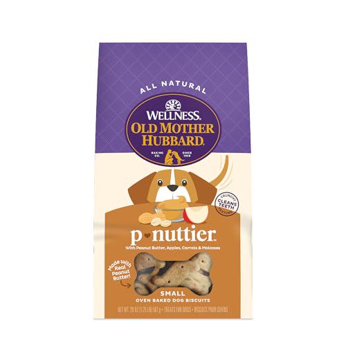Old Mother Hubbard P-Nuttier Dog Biscuits 20 oz Small Size Peanut Butter Flavored Natural Crunchy Treats for Training