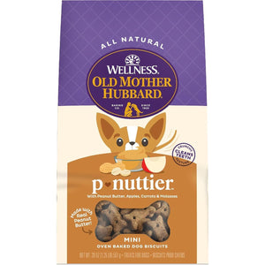 Old Mother Hubbard P-Nuttier Dog Biscuits 20 oz Mini Peanut Butter Flavor Natural Crunchy Training Treats