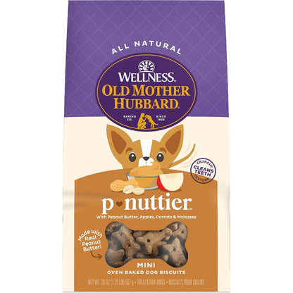 Old Mother Hubbard P-Nuttier Dog Biscuits 20 oz Mini Peanut Butter Flavor Natural Crunchy Training Treats