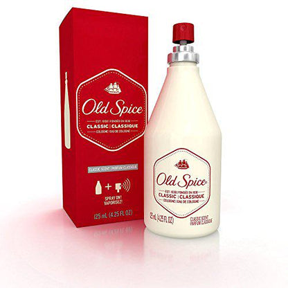 Old Spice Classic Cologne Spray, 4.25 oz, Original Clean Masculine Scent for Men, Long-Lasting Freshness