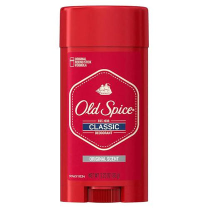 Old Spice Classic Deodorant, 3.25 oz, Original Scent, 24-Hour Sweat & Odor Protection, Long-Lasting Freshness