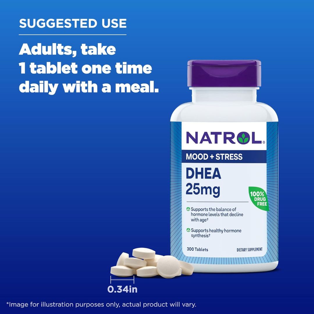 Natrol Mood & Stress DHEA 25mg 300 Tablets,047469161071
